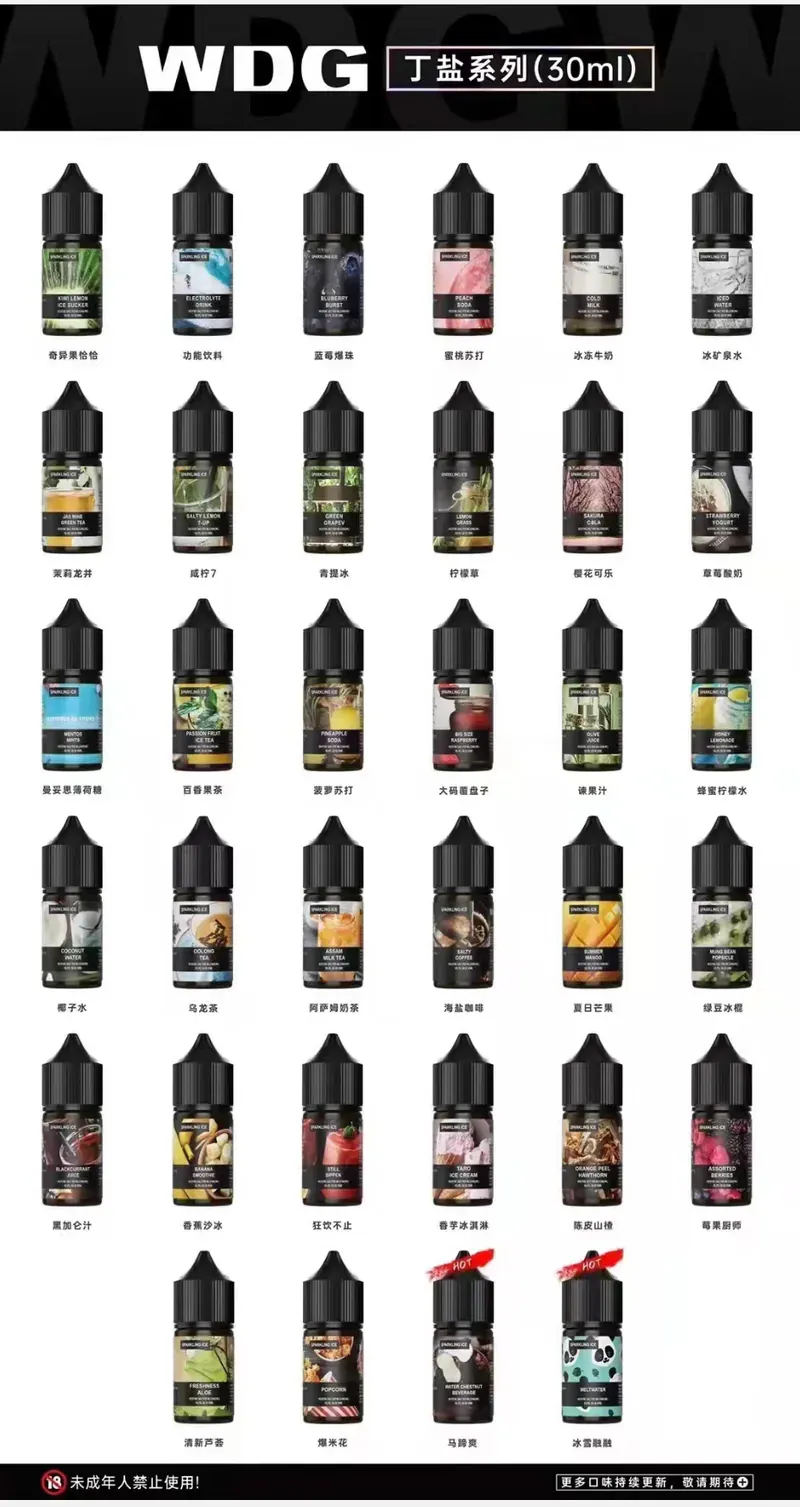 WDG Cigarette Oil Imported from USA - Electronic Cigarette Oil 30ml
