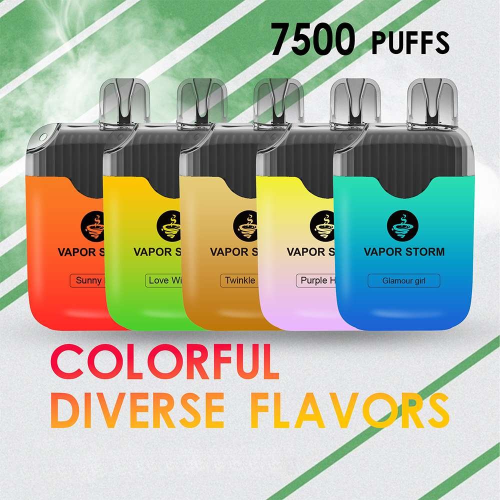 VAPOR STORM 7500 puffs Ultra Large Capacity / Disposable E-Cigarette - Available Now in Taiwan!