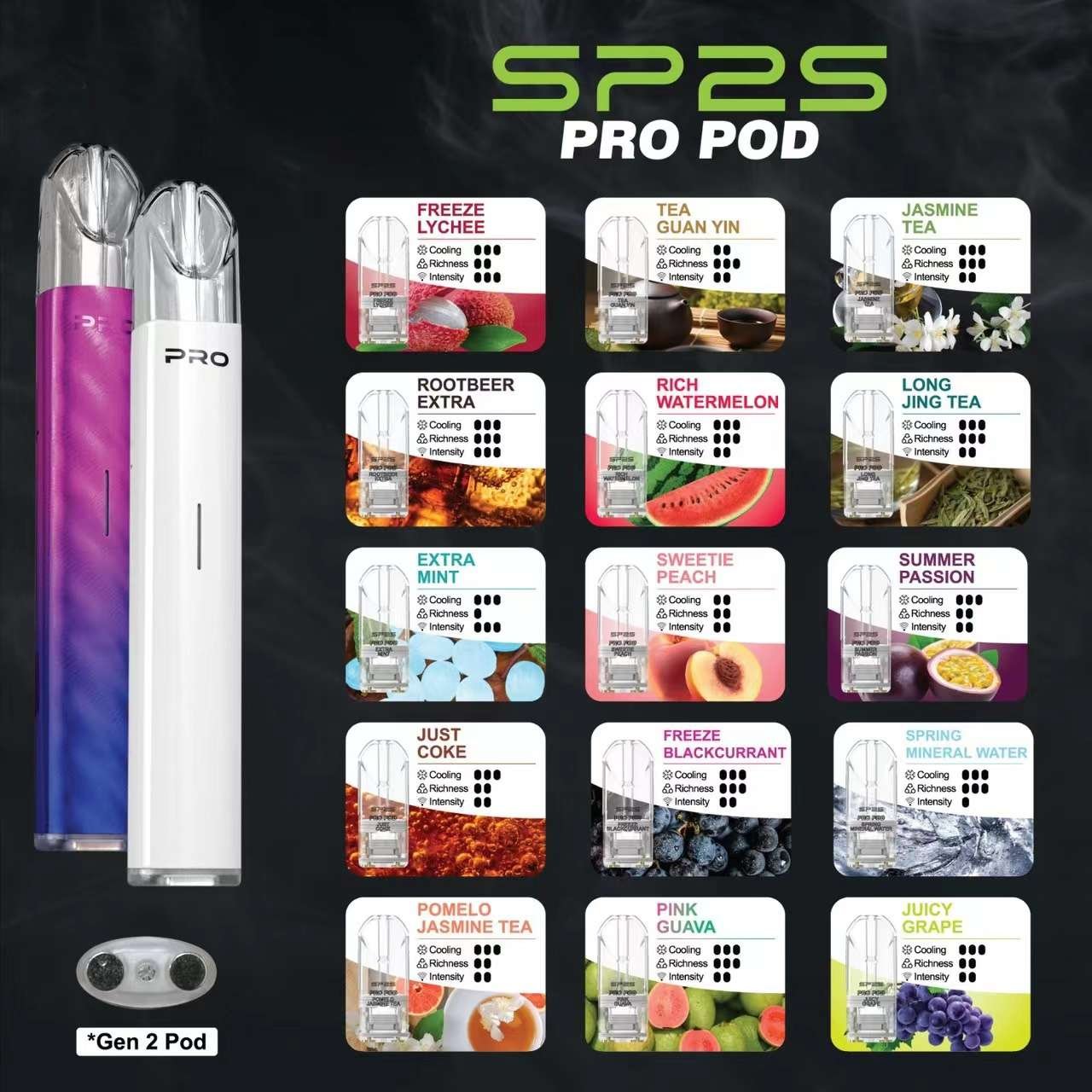 New sp2 pro vape | Fruit flavor exclusive experience | Compatible with Relx, sp2s, Candy and other generation of hosts